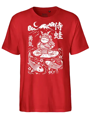 Samurai Frosch Anime Krieger Katana Japan - Samurai Frosch, Anime Frosch, Japan Anime Shirt, Katana Design, Otaku Kleidung, Kawaii Samurai, Anime Streetwear, Japan Ästhetik, Manga Stil, Ninja Frosch, Anime Tier, Krieger Frosch, Japan Kultur, Anime Geschenk, Lustiges Anime Shirt - Fairtrade T-Shirt