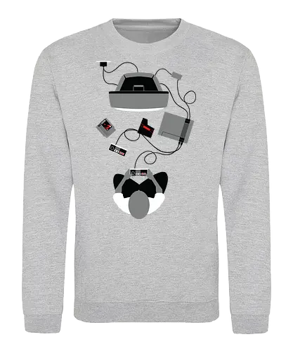 Retro-Konsolen-Nostalgie - 8-Bit-Ära - retro gamer t-shirt, 8-bit konsole, pixel art, klassische spiele, save point, videospiel nostalgie, gamer kleidung, nes klassiker, teetan, klassischer controller, spiel modul, zapper, duck hunt, 80er gaming, super mario bros - Sweatshirt