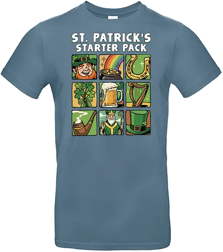 St. Patricks Starter Pack - st patricks day, green, ireland, irish, irish drinking team, irish pride, leprechaun, lucky, saint patricks day, shamrock, shenanigan, slainte, st paddys day, st patricks, starter pack - Standard T-Shirt