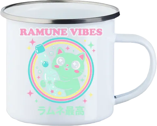 Kawaii Mint Cat Retro Japanese Soda Graphic