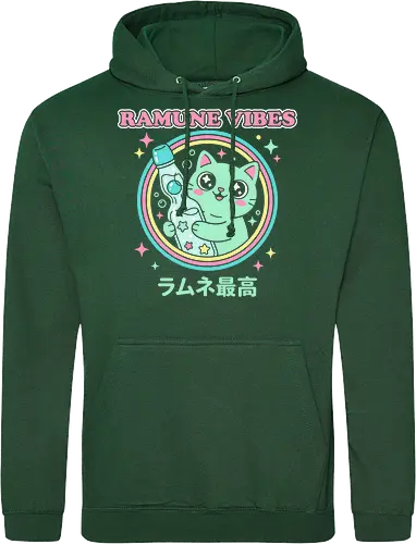 Kawaii Mint Cat Retro Japanese Soda Graphic