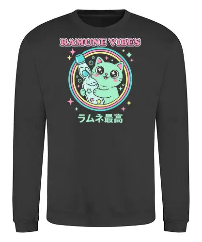 Kawaii Mint Cat Retro Japanese Soda Graphic - kawaii rainbow graphic, soft girl aesthetic top, japanese typography anime shirt, harajuku style cat tee, ramune vibes shirt, kawaii cat t-shirt, japanese soda graphic tee, mint green kitty apparel, retro pastel aesthetic clothing, ramune bottle design, cute animal soda shirt, japanese summer treats t-shirt, sparkling eyes cat merch, whimsical beverage illustration, pastel pink and mint streetwear, soda lover gift, adorable kitten graphic shirt, lofi japanese aesthetic clothing, bubbly ramune fan merch - Sweatshirt