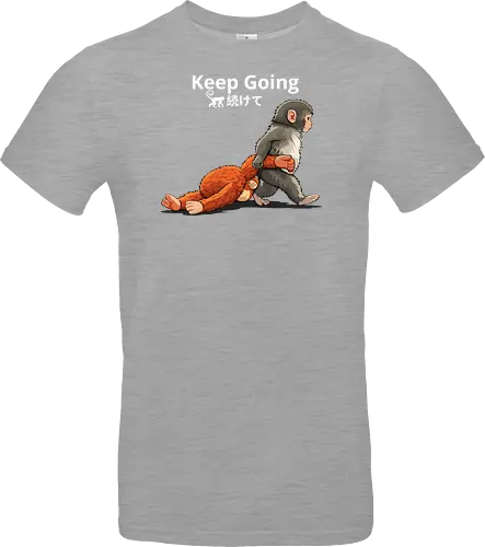 Keep Going Monkey Motivation Retro Japanese Graphic