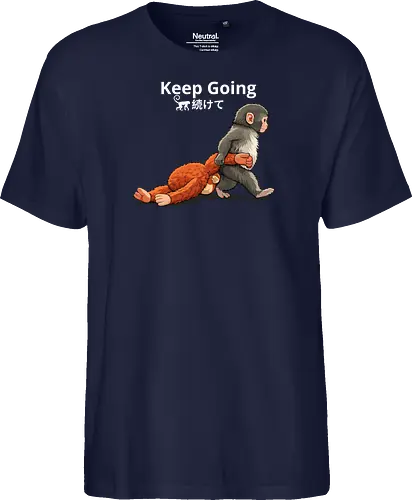 Keep Going Monkey Motivation Retro Japanese Graphic