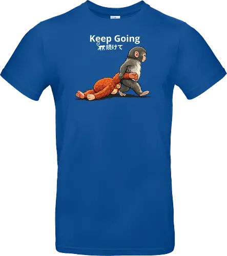 Keep Going Monkey Motivation Retro Japanese Graphic