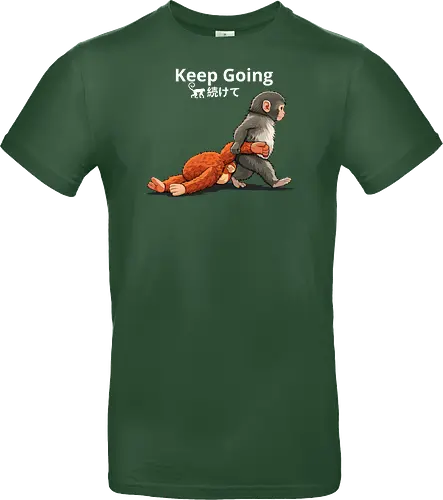 Keep Going Monkey Motivation Retro Japanese Graphic