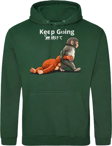 Keep Going Monkey Motivation Retro Japanese Graphic