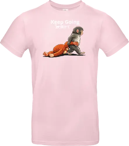 Keep Going Monkey Motivation Retro Japanese Graphic