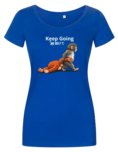 Keep Going Monkey Motivation Retro Japanese Graphic
