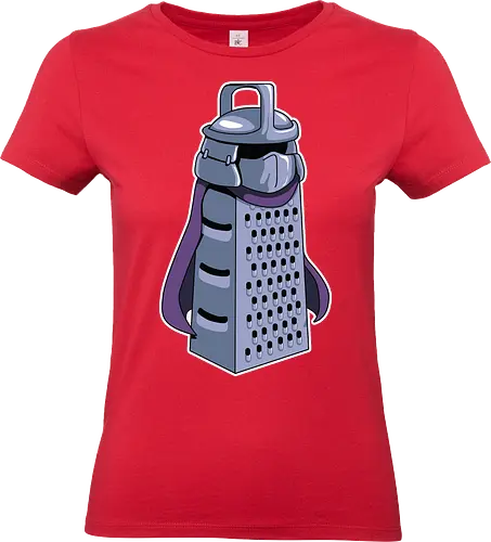 Der Meister-Reibe - TMNT Shredder - ninja turtles t-shirt, shredder schurke, tmnt parodie, geek kleidung, käsereibe, teetan, oroku saki, teenage mutant ninja turtles, nerd humor, foot clan, 90er cartoon, tmnt comics, cartoon kunst, 80er nostalgie, kreative parodie - Standard T-Shirt (Women)