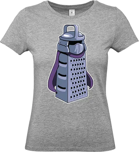 Der Meister-Reibe - TMNT Shredder - ninja turtles t-shirt, shredder schurke, tmnt parodie, geek kleidung, käsereibe, teetan, oroku saki, teenage mutant ninja turtles, nerd humor, foot clan, 90er cartoon, tmnt comics, cartoon kunst, 80er nostalgie, kreative parodie - Standard T-Shirt (Women)