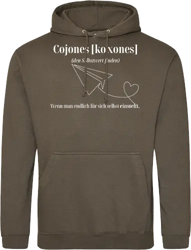 Cojones [koˈxones]-Selbstwert Frontdruck Brust