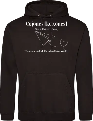 Cojones [koˈxones]-Selbstwert Frontdruck Brust