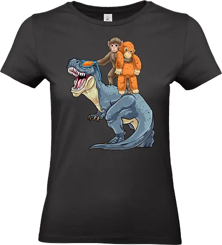 Punch the Monkey - plush, punch kun, punch the monkey, t rex, punch monkey, animal, baby monkey, brave, cute monkey, dinosaur, japan, japanese, monkey, monkey lover, orangutan - Standard T-Shirt (Women)