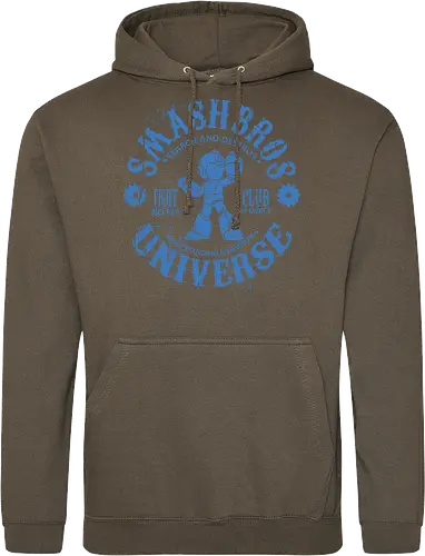 Smash Bros Fight Club - Gaming Fighter - mega man t-shirt, smash bros fighter, fight club, gamer kleidung, blue bomber, teetan, robot master, super smash bros, mega buster, vintage kunst, mega man x, grunge kunst, champion fighter - Standard Hoodie
