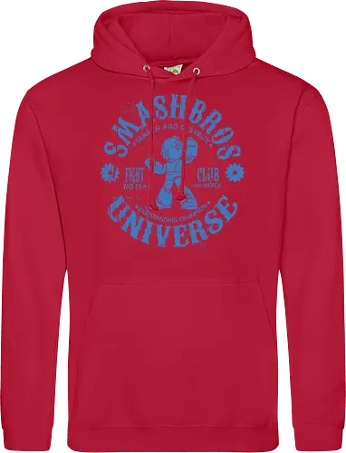 Smash Bros Fight Club - Gaming Fighter - mega man t-shirt, smash bros fighter, fight club, gamer kleidung, blue bomber, teetan, robot master, super smash bros, mega buster, vintage kunst, mega man x, grunge kunst, champion fighter - Standard Hoodie