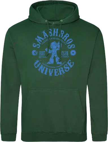 Smash Bros Fight Club - Gaming Fighter - mega man t-shirt, smash bros fighter, fight club, gamer kleidung, blue bomber, teetan, robot master, super smash bros, mega buster, vintage kunst, mega man x, grunge kunst, champion fighter - Standard Hoodie