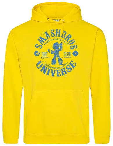 Smash Bros Fight Club - Gaming Fighter - mega man t-shirt, smash bros fighter, fight club, gamer kleidung, blue bomber, teetan, robot master, super smash bros, mega buster, vintage kunst, mega man x, grunge kunst, champion fighter - Standard Hoodie