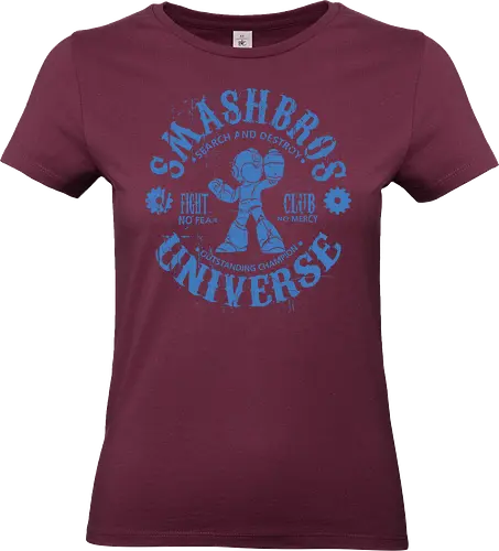 Smash Bros Fight Club - Gaming Fighter - mega man t-shirt, smash bros fighter, fight club, gamer kleidung, blue bomber, teetan, robot master, super smash bros, mega buster, vintage kunst, mega man x, grunge kunst, champion fighter - Standard T-Shirt (Women)