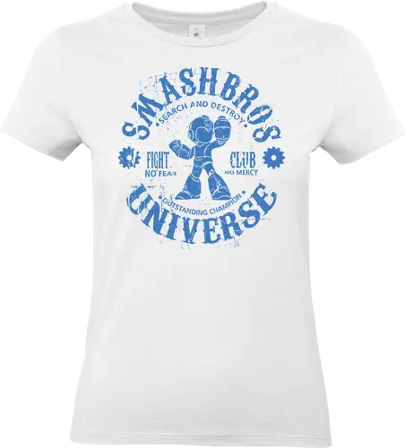 Smash Bros Fight Club - Gaming Fighter - mega man t-shirt, smash bros fighter, fight club, gamer kleidung, blue bomber, teetan, robot master, super smash bros, mega buster, vintage kunst, mega man x, grunge kunst, champion fighter - Standard T-Shirt (Women)