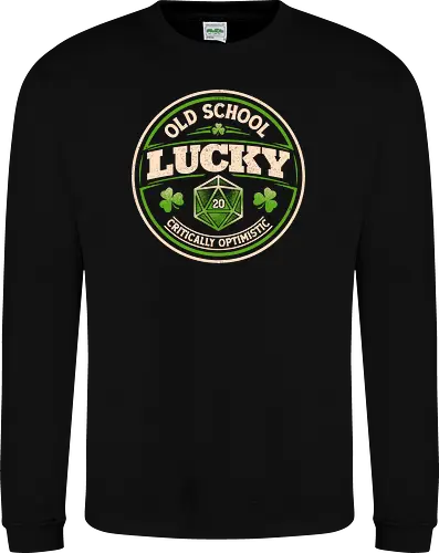 Old School Lucky D20 Gaming Badge 