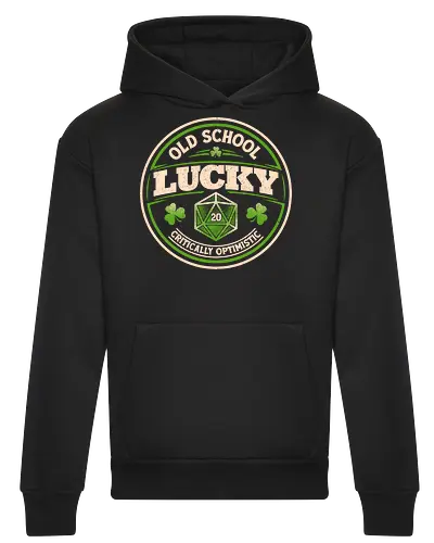 Old School Lucky D20 Gaming Badge 