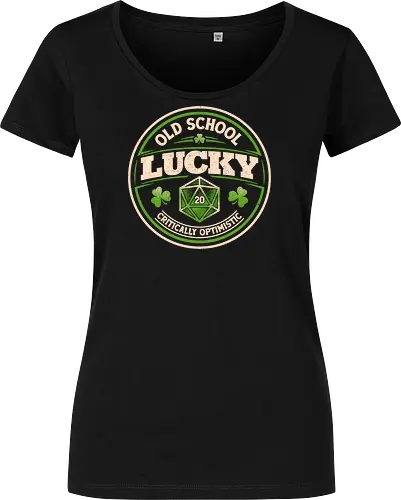 Old School Lucky D20 Gaming Badge 