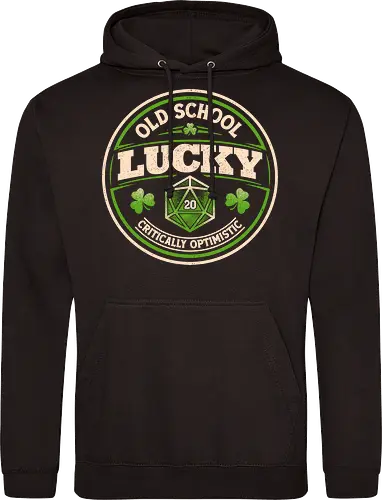 Old School Lucky D20 Gaming Badge 