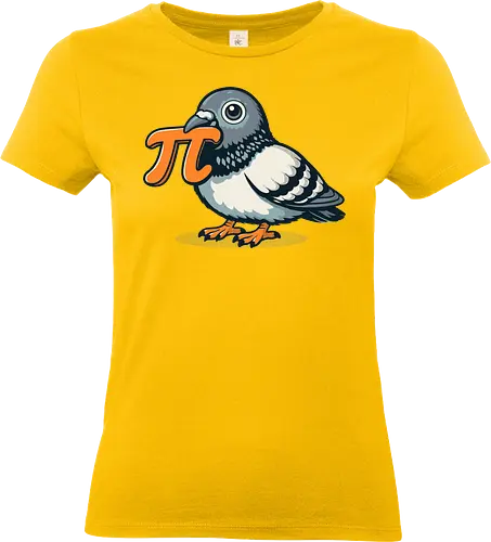 Pi Geon - street, cool, gift, creative, pigeon, pi, math, bird, clever, geek, urban, funny, science, nerd, city, smart, quirky, humor, numbers, genius - Standard T-Shirt (Women)