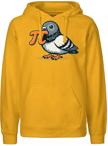 Pi Geon - street, cool, gift, creative, pigeon, pi, math, bird, clever, geek, urban, funny, science, nerd, city, smart, quirky, humor, numbers, genius - Fairtrade Hoodie