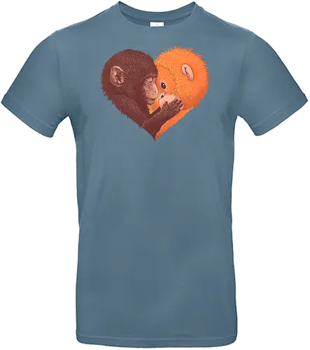 Punch Needs Cuddles - punch monkey, baby monkey, punch the monkey, monkey lover, monkey punch, Japanese macaque, macaque, baby punch, punch Japan, punch the macaque, punch monkey Japan, baby punch monkey, lonely monkey, heart, punch, sad monkey, cute animal, cute monkey - Standard T-Shirt