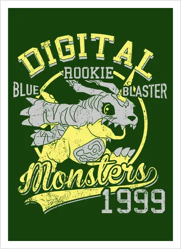 Blauer Zerstörer Vintage - Monster Digital