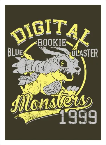 Blauer Zerstörer Vintage - Monster Digital