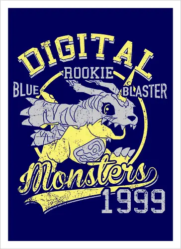 Blauer Zerstörer Vintage - Monster Digital