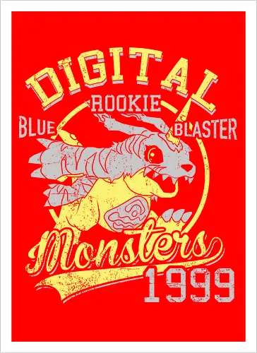 Blauer Zerstörer Vintage - Monster Digital