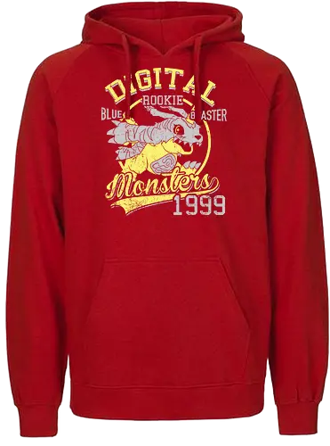 Blauer Zerstörer Vintage - Monster Digital - digimon t-shirt, Monster, teetan, blauer blaster, anime kleidung, reptilien digimon, matt ishida, garurumon, digimon adventure, digitalisierung, 90er anime, Toy manufacturer, schüchterner charakter, vintage kunst, monster 1999 - Fairtrade Hoodie