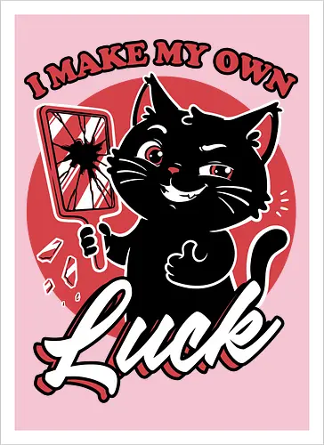 Black Cat Mirror Luck