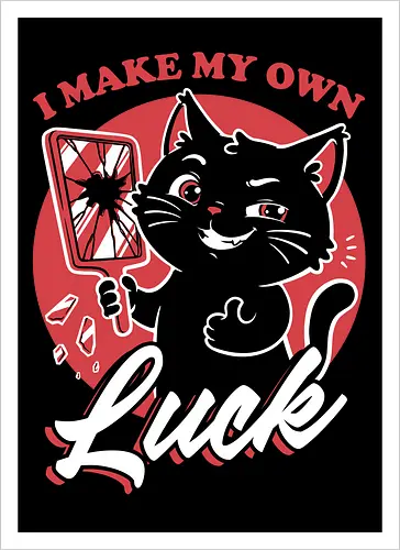 Black Cat Mirror Luck