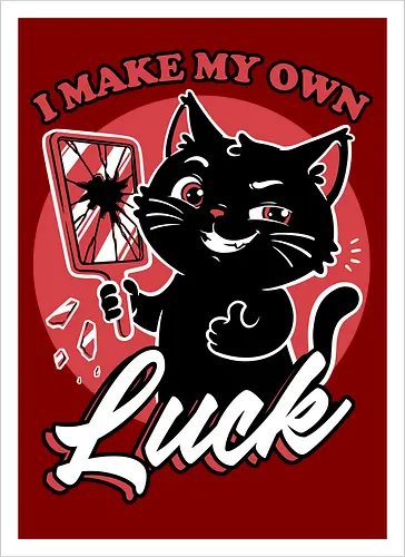 Black Cat Mirror Luck