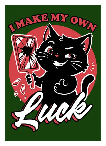 Black Cat Mirror Luck