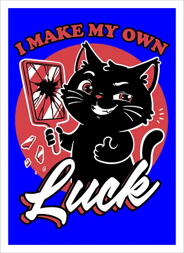 Black Cat Mirror Luck