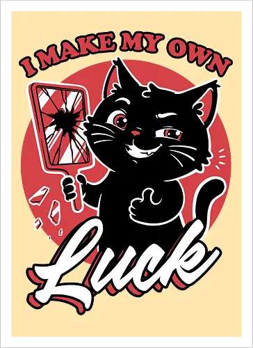 Black Cat Mirror Luck