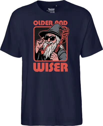 Old Wise Wizard Pop Art - Middle Age, Middle Earth, Grey, Cool, Wiser, Wise, Older, Old, Adventure, Fantasy, Books, Book, Bookworm, Retro, Retro Vintage, Vintage, Medieval, Magic, Magical, Wizard Hat, Wizard, Pop Culture Wizard, Witchcraft, Sorcery, Sorcerer, Fun, Funny, Meme - Fairtrade T-Shirt