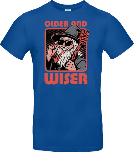 Old Wise Wizard Pop Art - Middle Age, Middle Earth, Grey, Cool, Wiser, Wise, Older, Old, Adventure, Fantasy, Books, Book, Bookworm, Retro, Retro Vintage, Vintage, Medieval, Magic, Magical, Wizard Hat, Wizard, Pop Culture Wizard, Witchcraft, Sorcery, Sorcerer, Fun, Funny, Meme - Standard T-Shirt