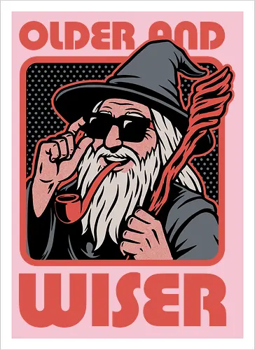 Old Wise Wizard Pop Art