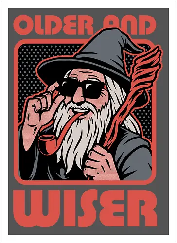 Old Wise Wizard Pop Art