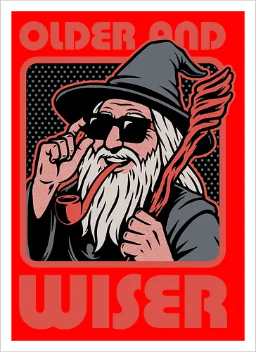 Old Wise Wizard Pop Art
