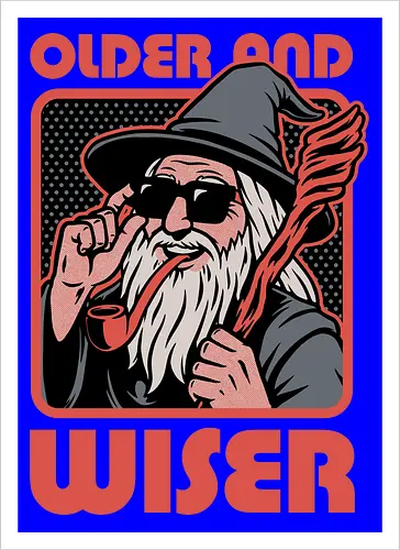Old Wise Wizard Pop Art
