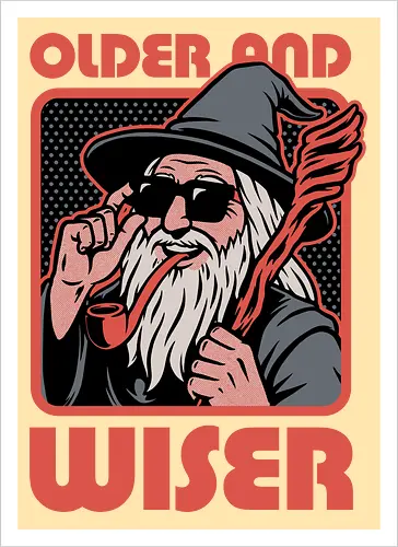 Old Wise Wizard Pop Art