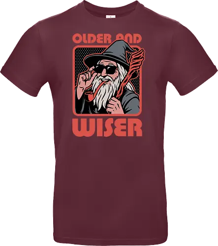 Old Wise Wizard Pop Art - Middle Age, Middle Earth, Grey, Cool, Wiser, Wise, Older, Old, Adventure, Fantasy, Books, Book, Bookworm, Retro, Retro Vintage, Vintage, Medieval, Magic, Magical, Wizard Hat, Wizard, Pop Culture Wizard, Witchcraft, Sorcery, Sorcerer, Fun, Funny, Meme - Standard T-Shirt